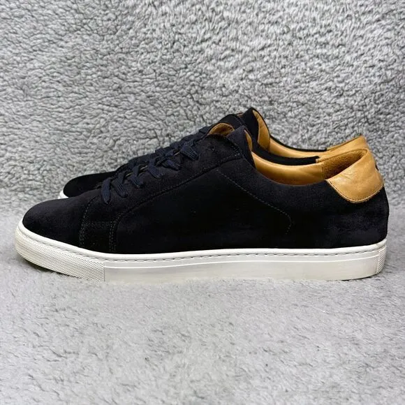 Bexley Inglewood Mens Size 43 Low Top Sneakers Shoes Navy Blue Suede
