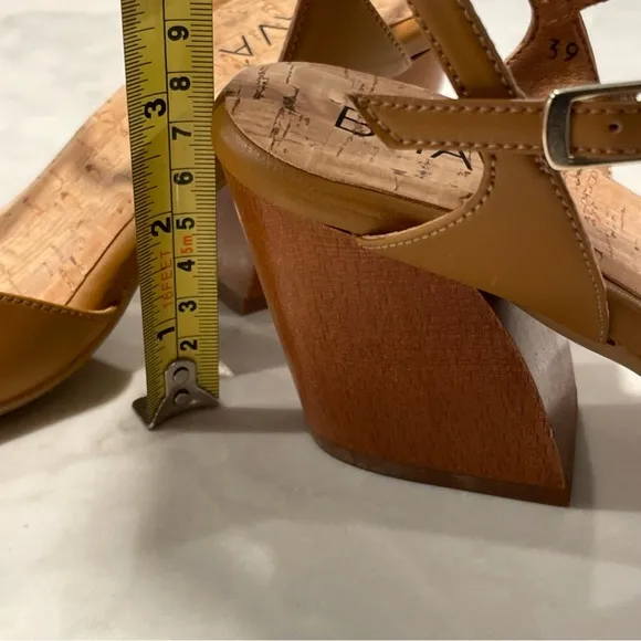 Bhava IMANI WEDGE SANDAL, Natural Color, Size 39 (US 8.5 - 9) - New, Spring
