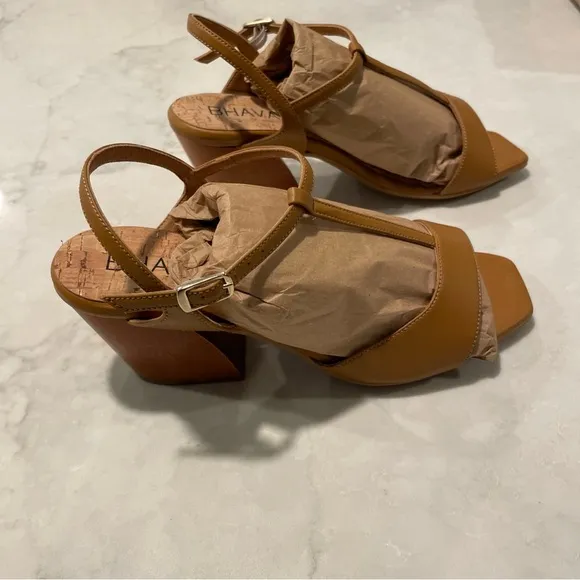 Bhava IMANI WEDGE SANDAL, Natural Color, Size 39 (US 8.5 - 9) - New, Spring