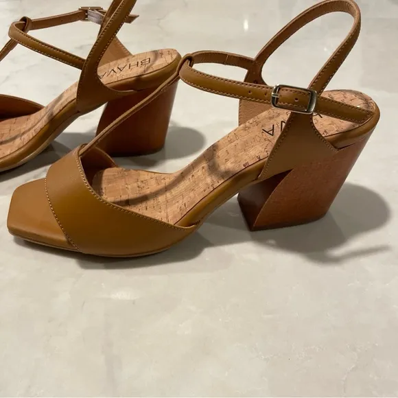 Bhava IMANI WEDGE SANDAL, Natural Color, Size 39 (US 8.5 - 9) - New, Spring