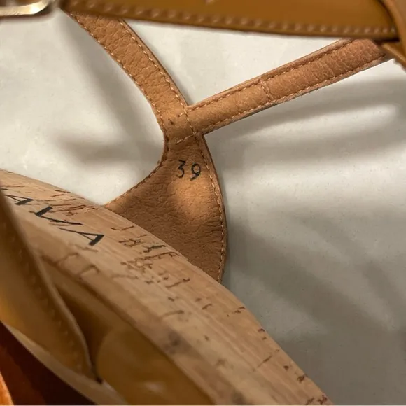 Bhava IMANI WEDGE SANDAL, Natural Color, Size 39 (US 8.5 - 9) - New, Spring
