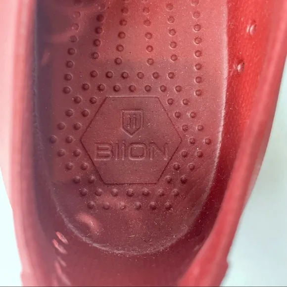 Biion Brights Brick Red and Teal Spikeless Oxford Golf Shoes Size 10