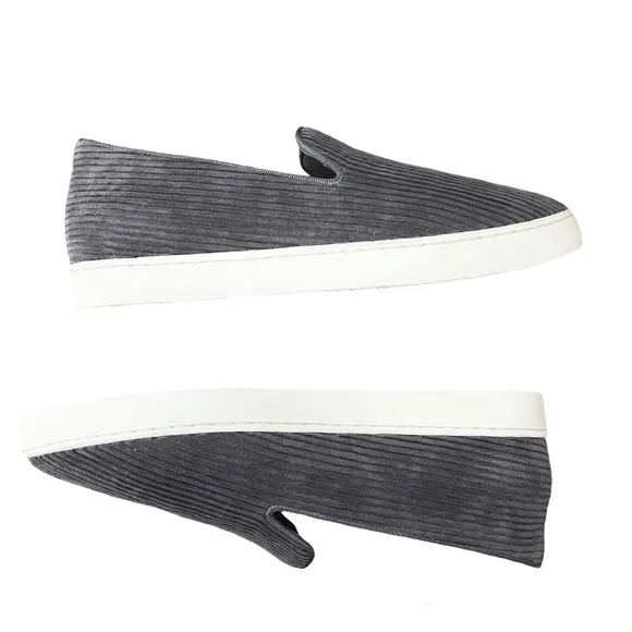 BIRDIES The Swift Corduroy Slip On Sneaker in Charcoal Gray - Like New, …