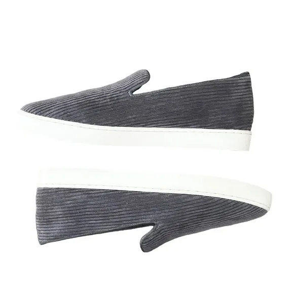 BIRDIES The Swift Corduroy Slip On Sneaker in Charcoal Gray - Like New, …