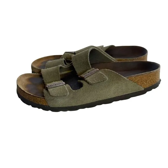 Birkenstock Arizona Soft Footbed Taupe Suede Size 5-5.5