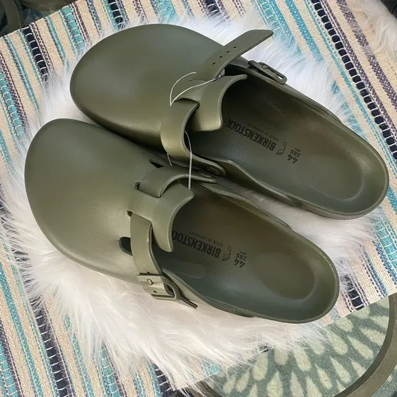 Birkenstock Green Mules with Contoured Footbed - NWOT