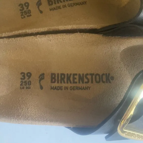 Birkenstock Madrid Big Buckle Slide Sandal in Black