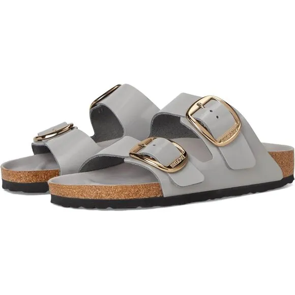 Birkenstock Shoes Arizona Stone Coin Big Buckle High Shine Sandals