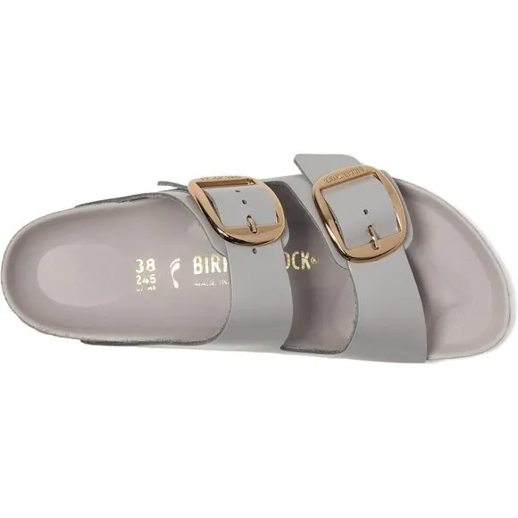 Birkenstock Shoes Arizona Stone Coin Big Buckle High Shine Sandals