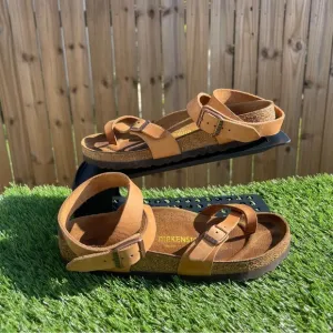 Birkenstock Yara Habana Leather Sandal for Women - Brown EU 36 US 5.5