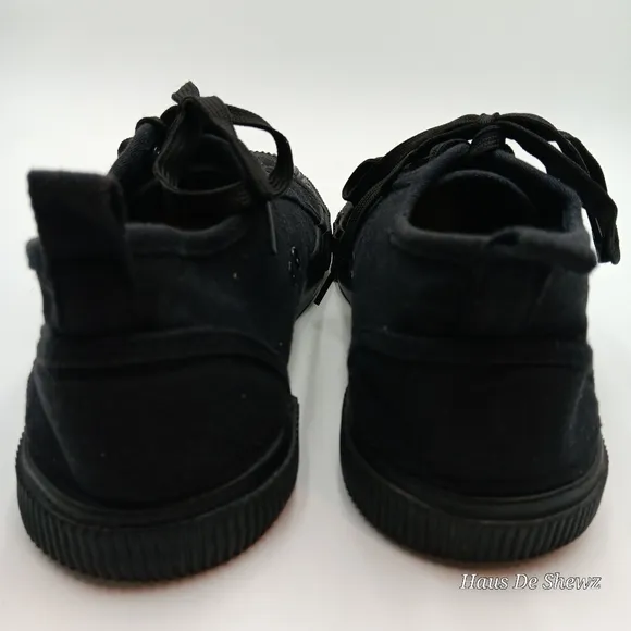 Black Foccel Low-Top Sneakers with Rubber Toe Cap