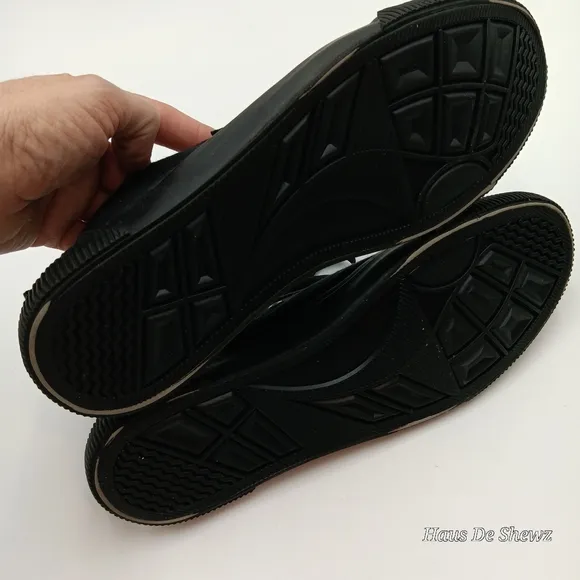 Black Foccel Low-Top Sneakers with Rubber Toe Cap