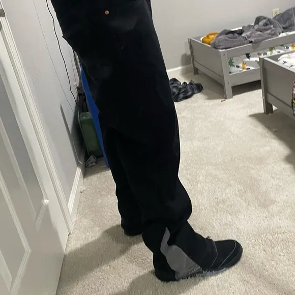 Black Pants with Graphic Pocket