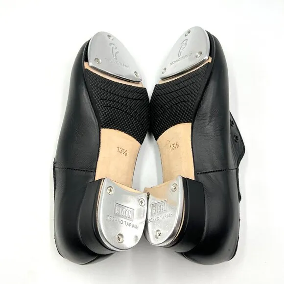 Bloch Girls Kids Boys Size 13.5 S0301G Black Leather S0301G Jazz Tap Dance Shoes