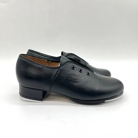 Bloch Girls Kids Size 13 Black Leather S0301G Jazz Tap Dance Shoes
