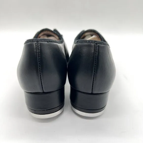 Bloch Girls Kids Size 13 Black Leather S0301G Jazz Tap Dance Shoes