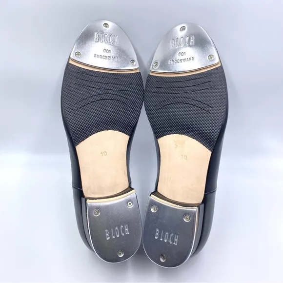 Bloch Men's S0301M Jazz Tap Black Leather Lace Up Tap Dance Shoes Size 10 NEW