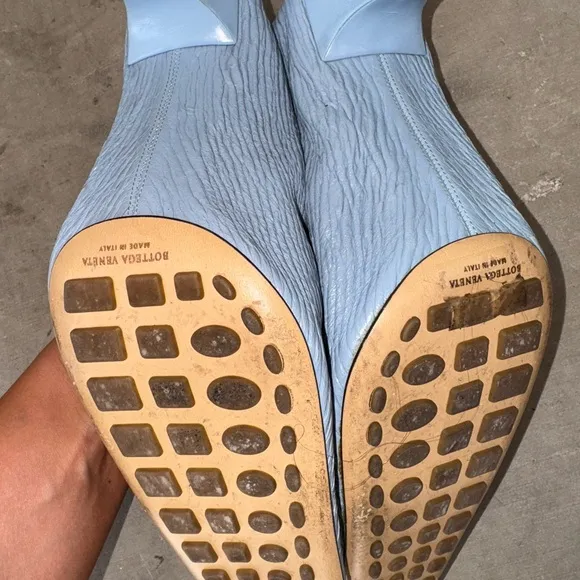 Blue Textured Women's Heels