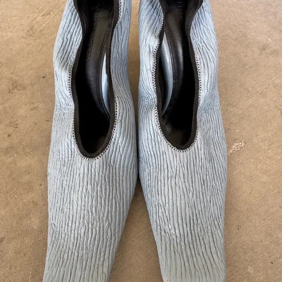 Blue Textured Women's Heels
