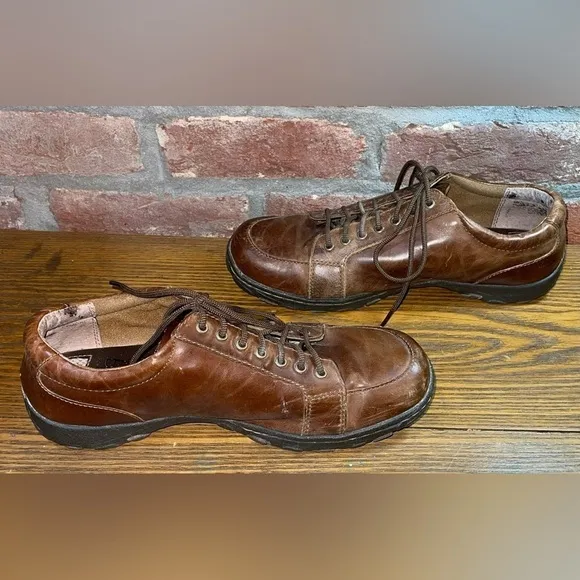 B.O.C Men's Size 10.5 M Canto Brown Full Grain Leather Lightweight Oxford Shoes