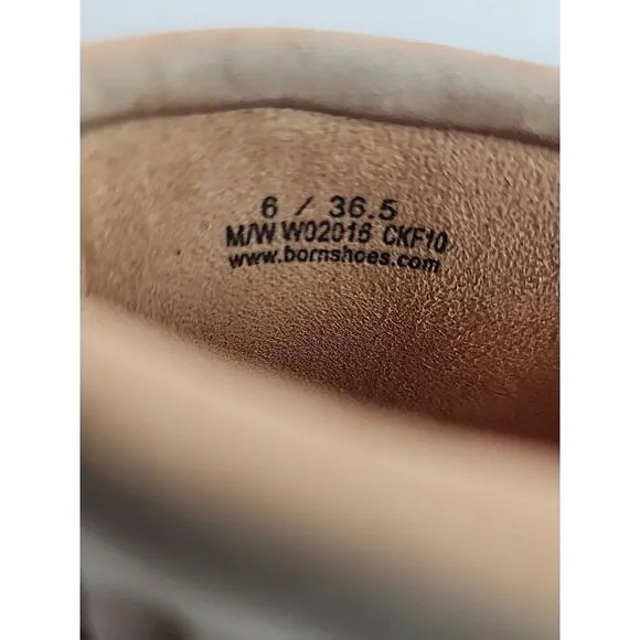 Born  Banbury Fringe Moc Bootie Women's Size 6 Tan Nubuck Heeled W02016