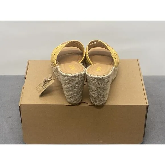 Born Women’s Aneesa Leather Comfort Espadrille Wedge Sandal Shoes Size 8