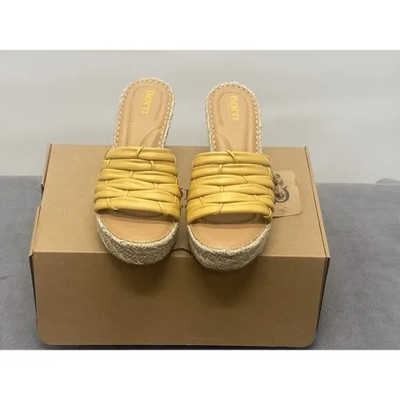 Born Women’s Aneesa Leather Comfort Espadrille Wedge Sandal Shoes Size 8