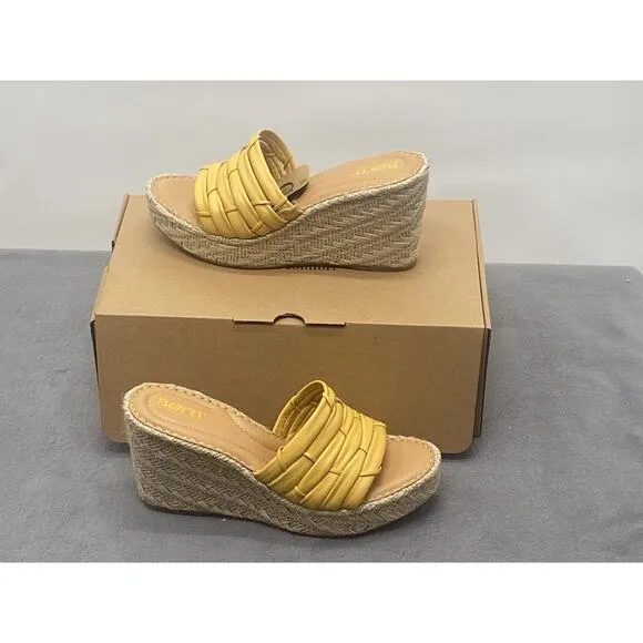 Born Women’s Aneesa Leather Comfort Espadrille Wedge Sandal Shoes Size 8