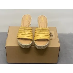 Born Women’s Aneesa Leather Comfort Espadrille Wedge Sandal Shoes Size 8