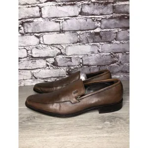 Boss Hugo Boss Brown Leather Square Toe Dress Loafers Shoes Men’s Sz 11M US/44EU
