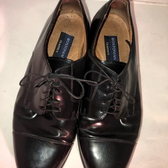 Bostonian Classics Black Leather Comfort Dress Shoes Size 10
