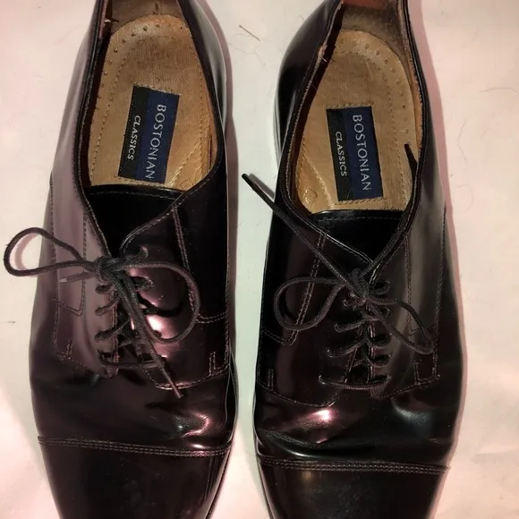 Bostonian Classics Black Leather Comfort Dress Shoes Size 10