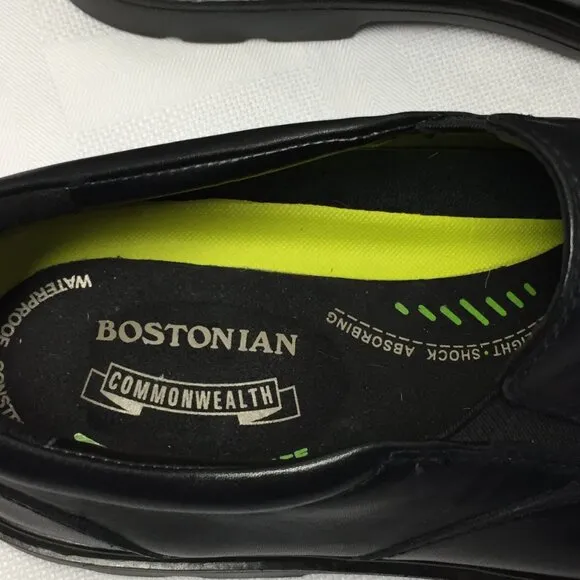 Bostonian Commonwealth Shoes Size 10.5 Black Loafer Flexlite Shock Absorbing