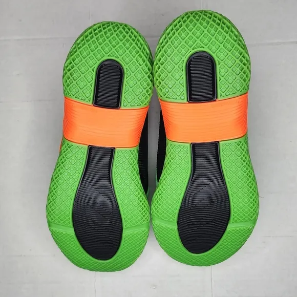Boys Adidas 4uture EG1768 Shock Lime Solar Orange Black Running Shoes Size 6.5