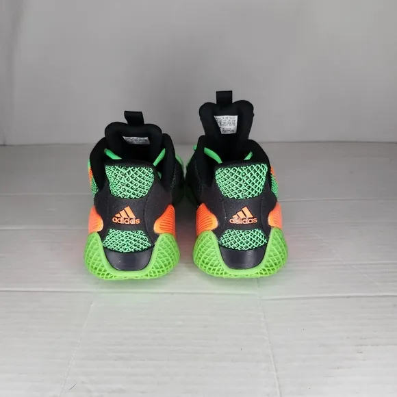 Boys Adidas 4uture EG1768 Shock Lime Solar Orange Black Running Shoes Size 6.5