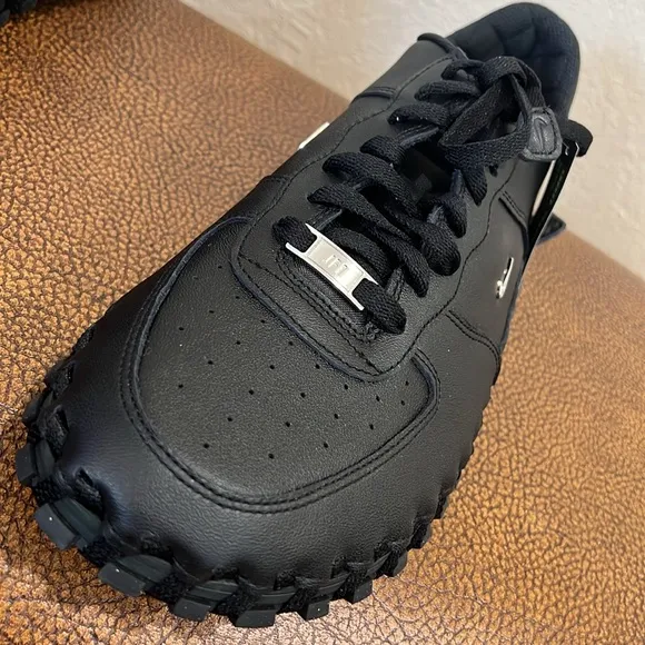 Brand New Nike J Force 1 Low LX French design Jacquemus Black Leather Sneakers!