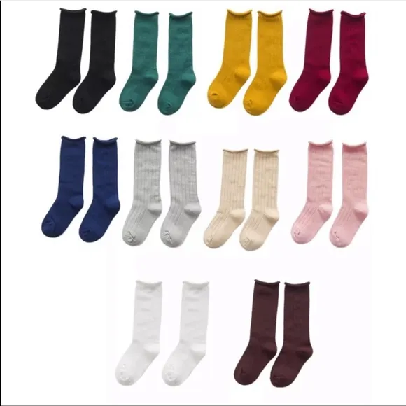 Brand New Set of 10 Pairs Knee High Socks 3-5 Yrs