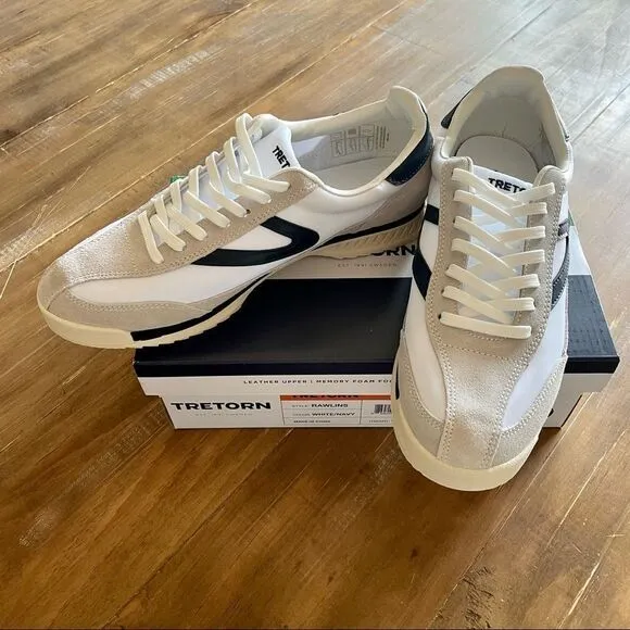Brand New Tretorn Rawlins 2.0 Lace-Up Jogging Sneakers sz 9 Sweden
