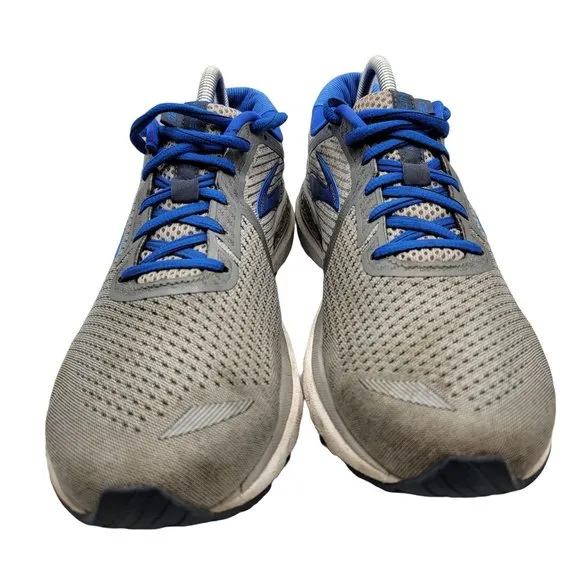 Brooks Adrenaline GTS 20 Mens 9.5 Gray Blue Running Shoes Sneakers 1103071D051
