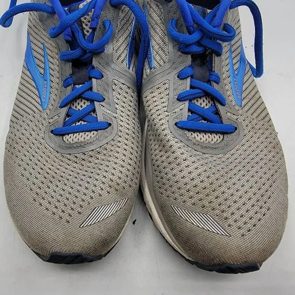 Brooks Adrenaline GTS 20 Mens 9.5 Gray Blue Running Shoes Sneakers 1103071D051