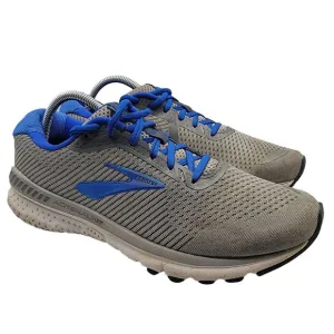 Brooks Adrenaline GTS 20 Mens 9.5 Gray Blue Running Shoes Sneakers 1103071D051