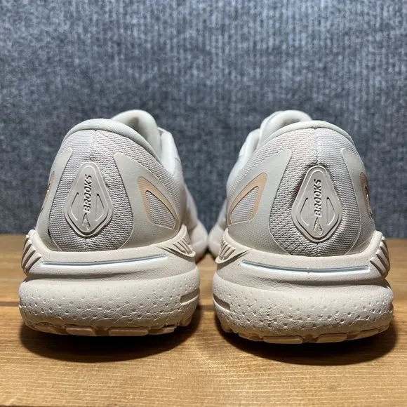 Brooks Adrenaline GTS 23 Womens Size 10.5 Running Shoes Off White 1203811B259