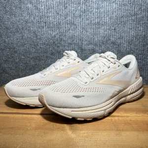 Brooks Adrenaline GTS 23 Womens Size 10.5 Running Shoes Off White 1203811B259