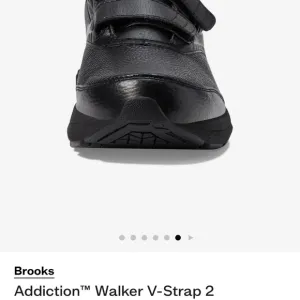 Brooks Black Baby Walker Shoes with Velcro Straps