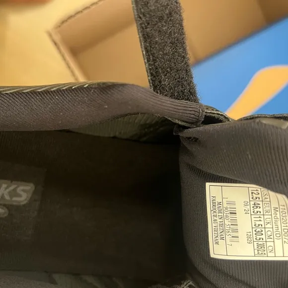 Brooks Black Baby Walker Shoes with Velcro Straps