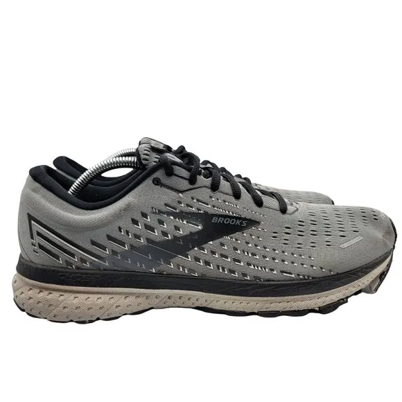 Brooks Ghost 13 Grey  Black Athletic Low Top 1103481D040 Men's US Size 12