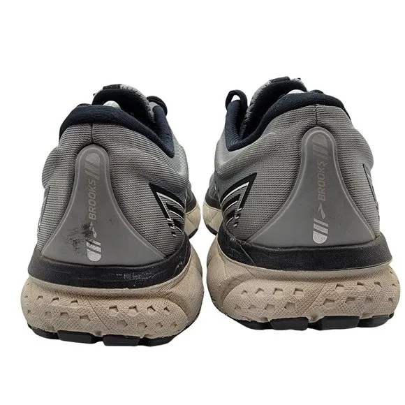 Brooks Ghost 13 Grey  Black Athletic Low Top 1103481D040 Men's US Size 12