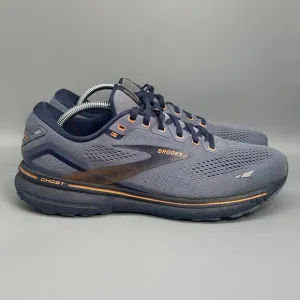 Brooks Ghost 15 Mens 10.5 Flintstone Peacoat Lace-Up Low Top Athletic Sneakers