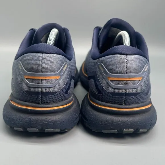 Brooks Ghost 15 Mens 10.5 Flintstone Peacoat Lace-Up Low Top Athletic Sneakers