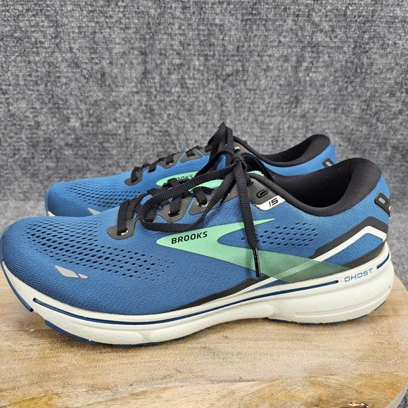 Brooks Ghost 15 Mens Size 12 Blue Ahtletic Low Top Running Shoes 1103931D462
